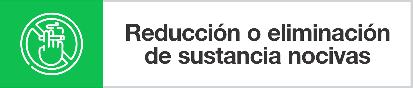 Reducción de sustancias nocivas